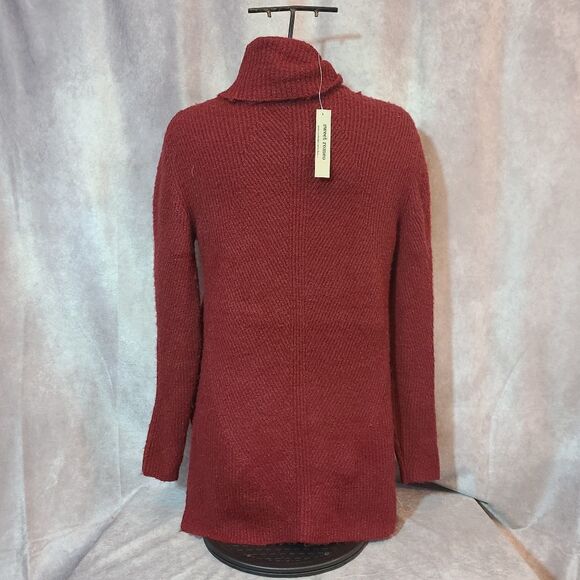 SWEATER SALE 3/$30 Sweet Romeo Burgundy Turtleneck Sweater Size XS - Picture 2 of 4